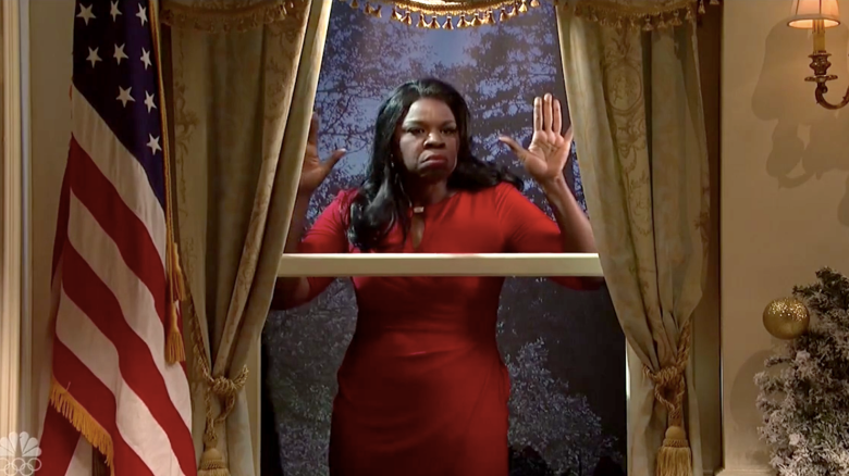 Leslie Jones as Omarosa explains her firing on SNL: ‘I threw myself into the bushes’